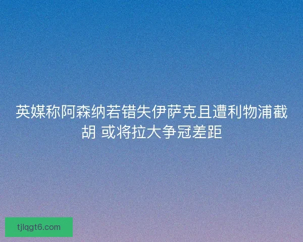 英媒称阿森纳若错失伊萨克且遭利物浦截胡 或将拉大争冠差距