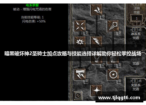 暗黑破坏神2圣骑士加点攻略与技能选择详解助你轻松掌控战场